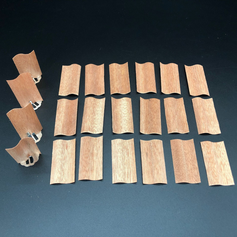 Wooden Wick Candle - 10 Pcs Flame Shaped Natural Wooden