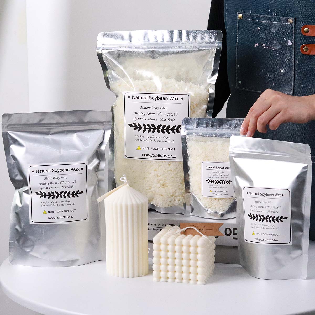 500g/1kg Natural Soy Wax Flake - مراجعة Soy Wax Flake وسعره