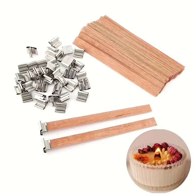 20pcs Wooden Candle Wicks with - مراجعة Wooden Wick Candle وسعره