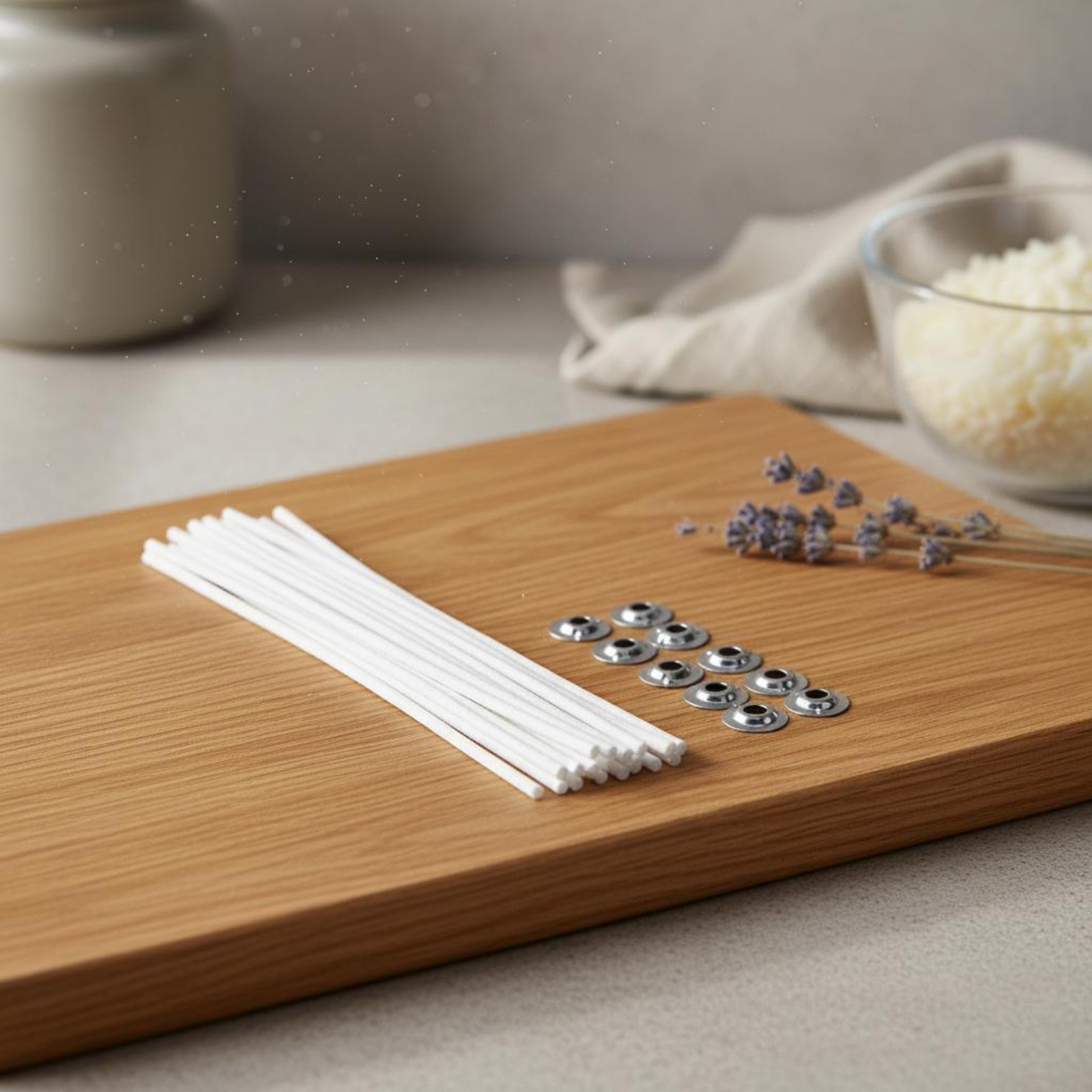 10 Pieces Candle Wick Pre-Waxe - مراجعة Wooden Wick Candle وسعره