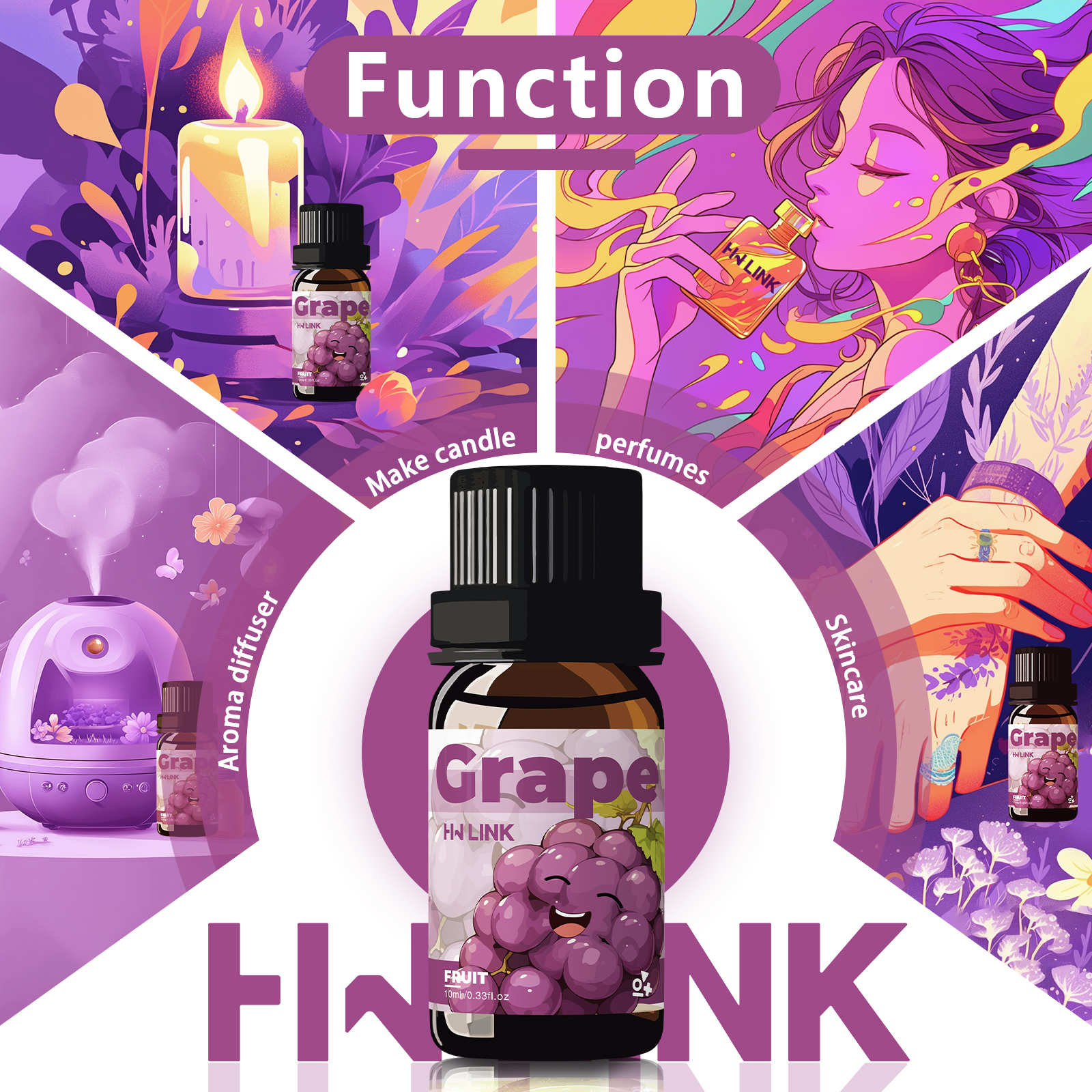 Grape Essential Oil 10ml Perfu - مراجعة Home Fragrances وسعره