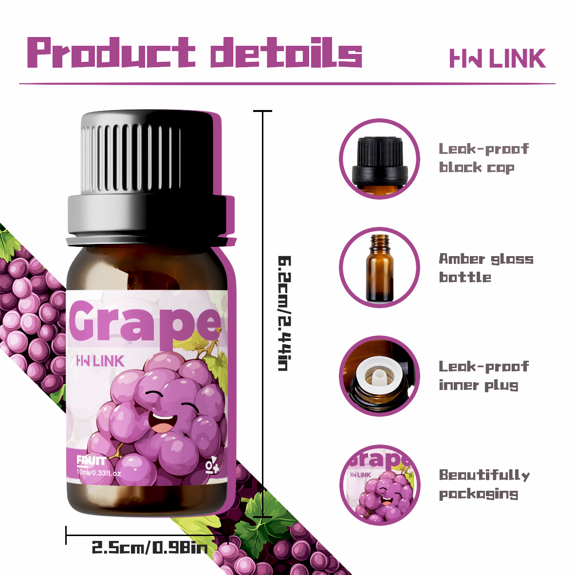 Grape Essential Oil 10ml Perfu - مراجعة Home Fragrances وسعره