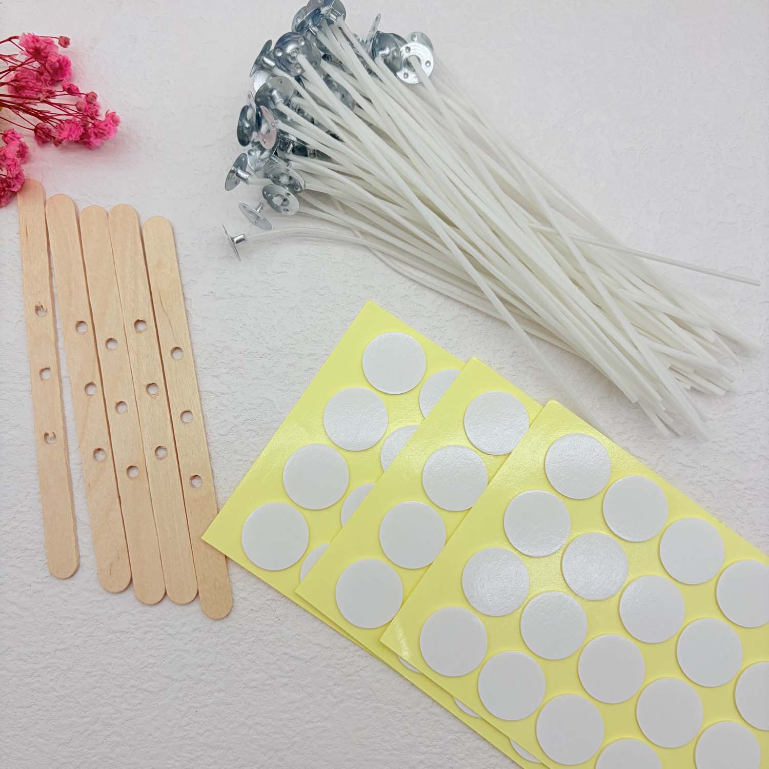 1 SET Candle Making DIY Kits S - مراجعة Wooden Wick Candle وسعره