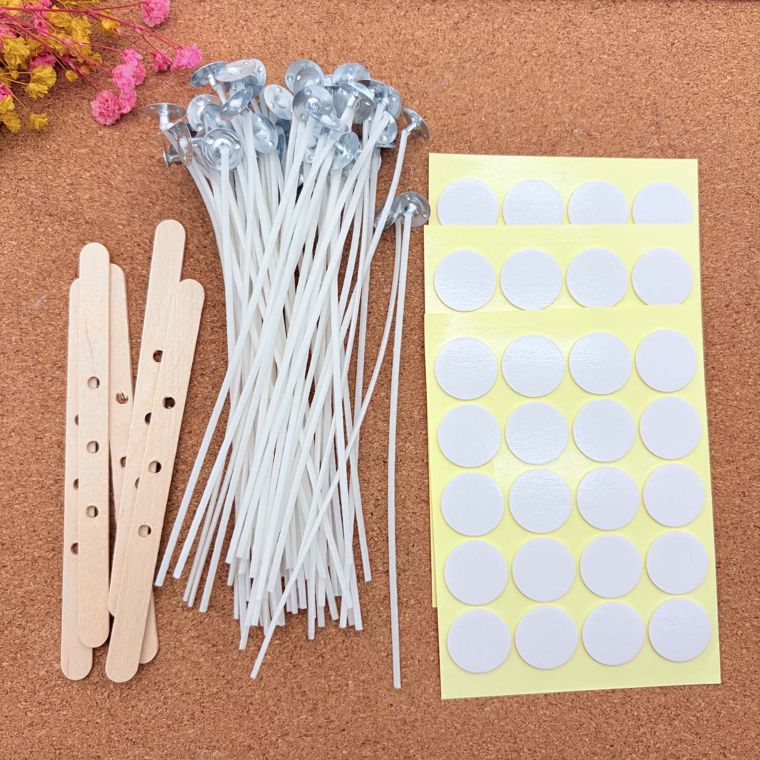 1 SET Candle Making DIY Kits S - مراجعة Wooden Wick Candle وسعره