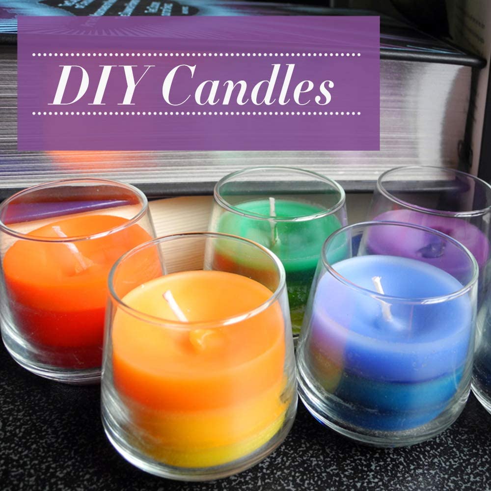 34colors/set Candle Dye Chips  - مراجعة Soy Wax Flake وسعره