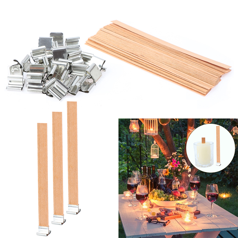 10set 13cm Wooden Candles Wick - مراجعة Wooden Wick Candle وسعره