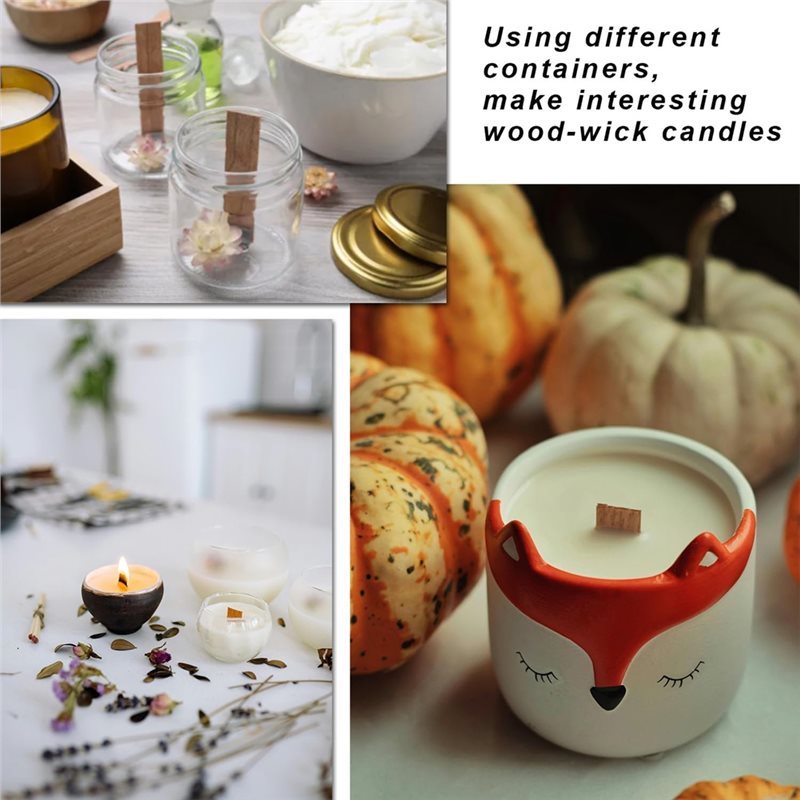 100Pcs Premium Wooden Candle W - مراجعة Wooden Wick Candle وسعره