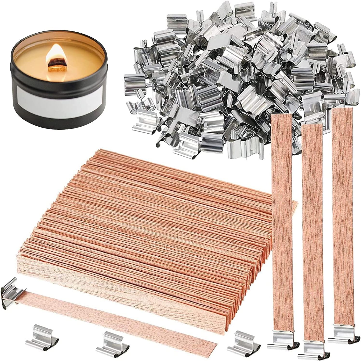 10-100PCS Scented Candle Wood  - مراجعة Wooden Wick Candle وسعره