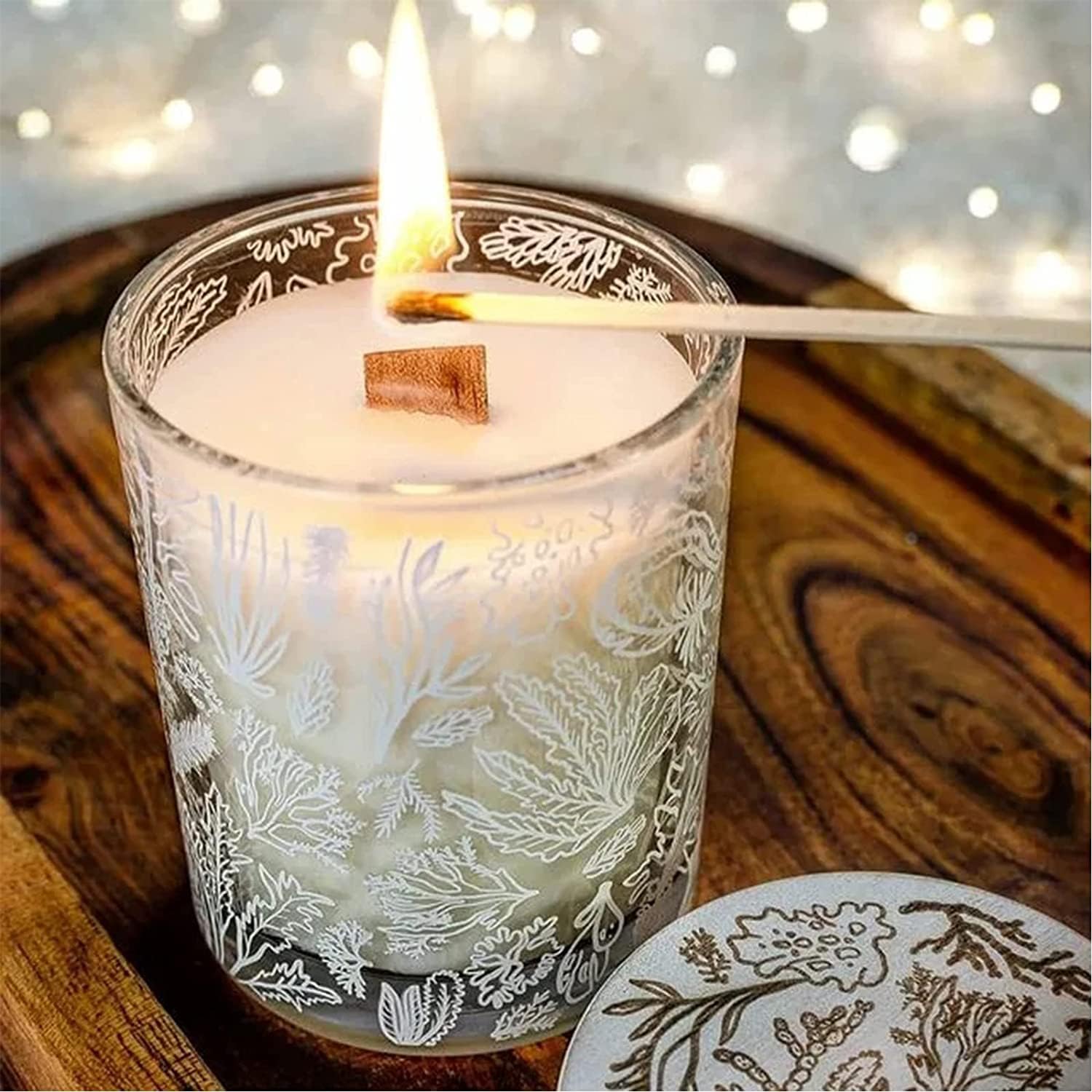 10-100PCS Scented Candle Wood  - مراجعة Wooden Wick Candle وسعره