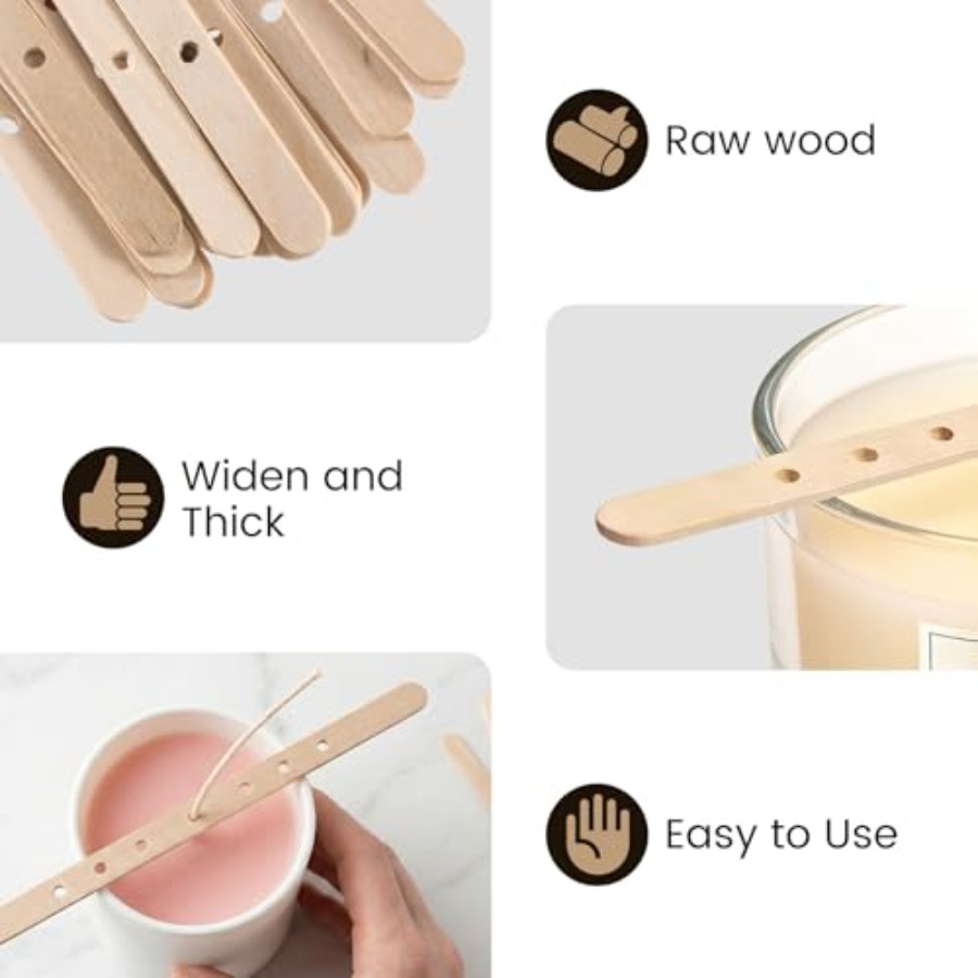 30 Pcs Candle Wick Holder, Woo - مراجعة Wooden Wick Candle وسعره