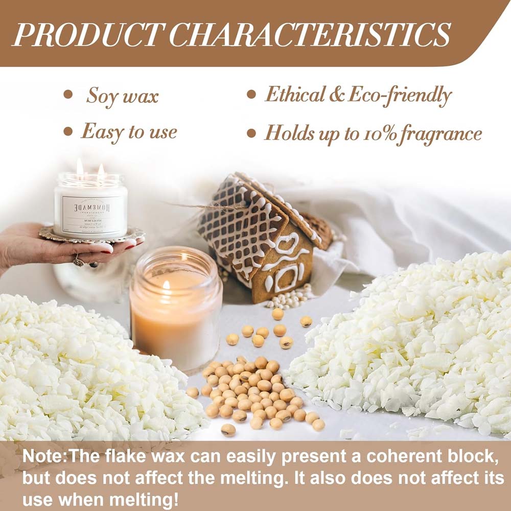 100/500/1000g Natural Soy Wax  - مراجعة Soy Wax Flake وسعره