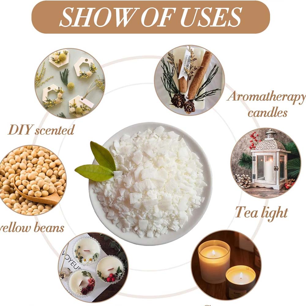 100/500/1000g Natural Soy Wax  - مراجعة Soy Wax Flake وسعره