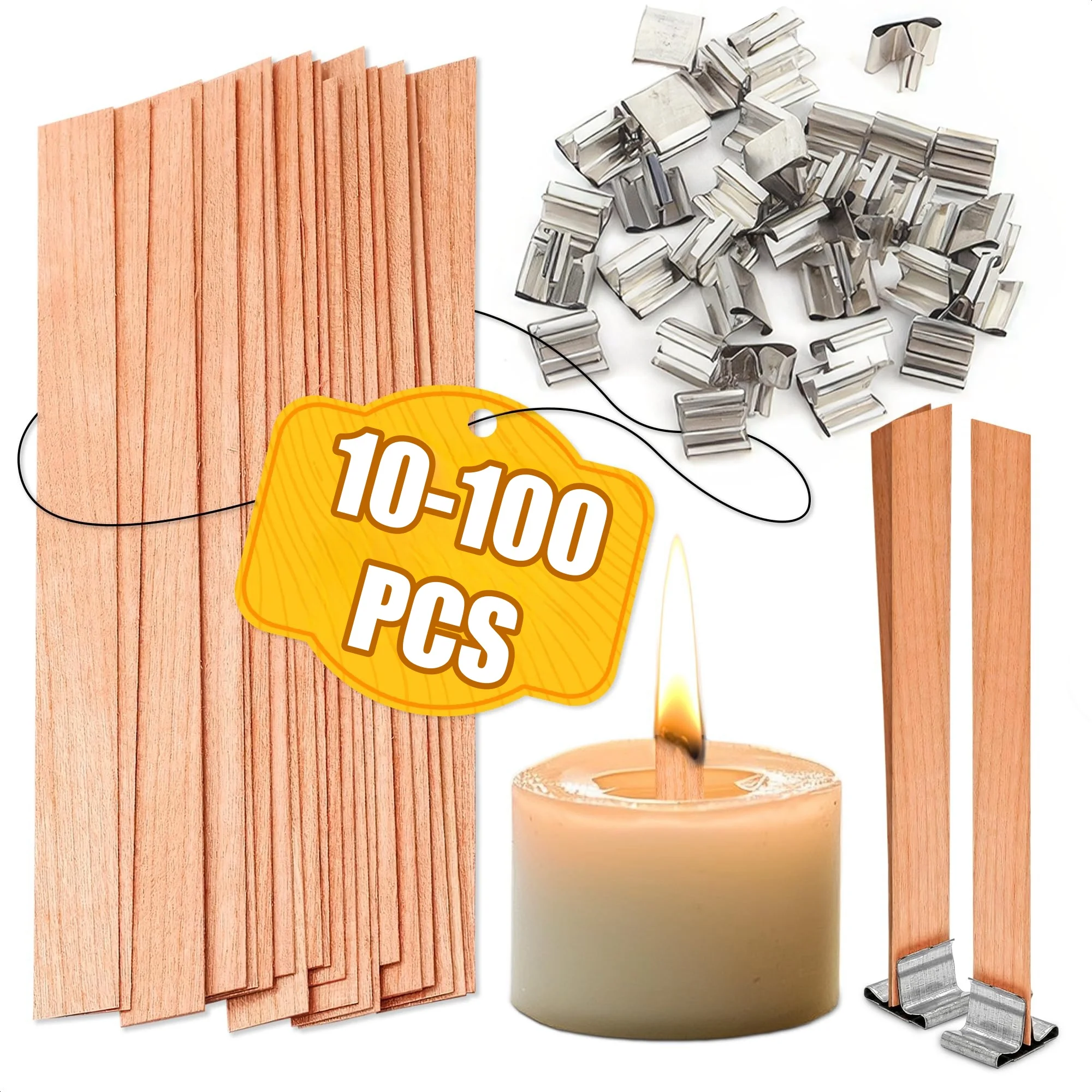 Handmade Soy Wax Candle Wooden - مراجعة Wooden Wick Candle وسعره