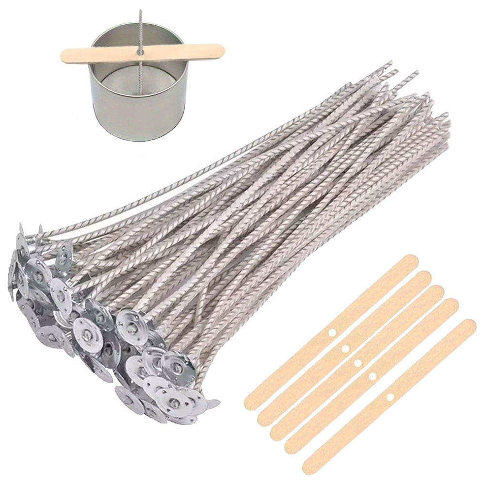 55pcs Flower Candle Wick Wood  - مراجعة Wooden Wick Candle وسعره