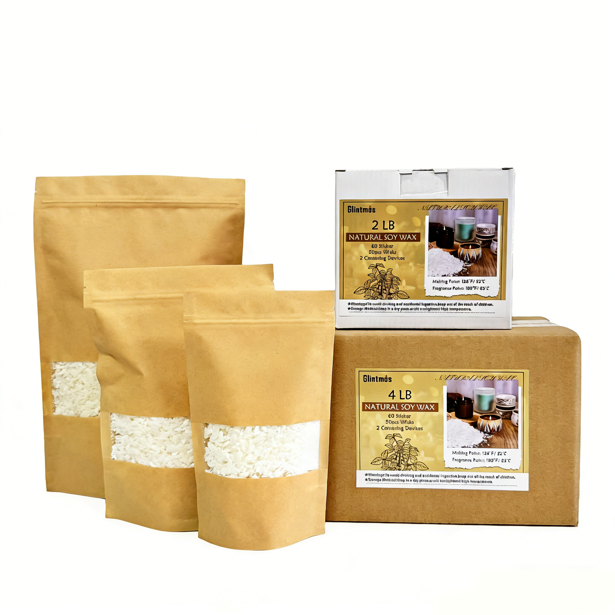 50g-1000g 100% Natural Soy Wax - مراجعة Soy Wax Flake وسعره