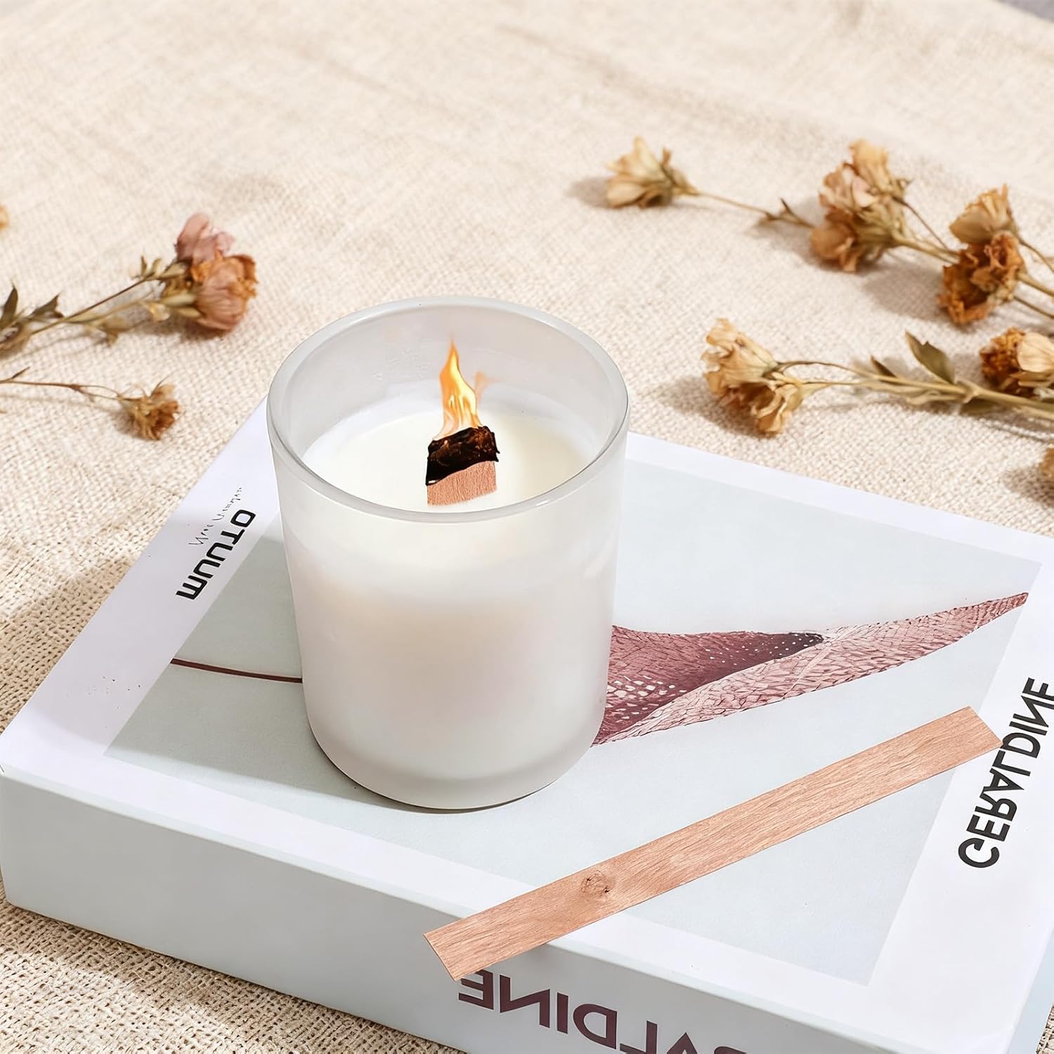 60Pcs Wood Wicks for Candles M - مراجعة Wooden Wick Candle وسعره