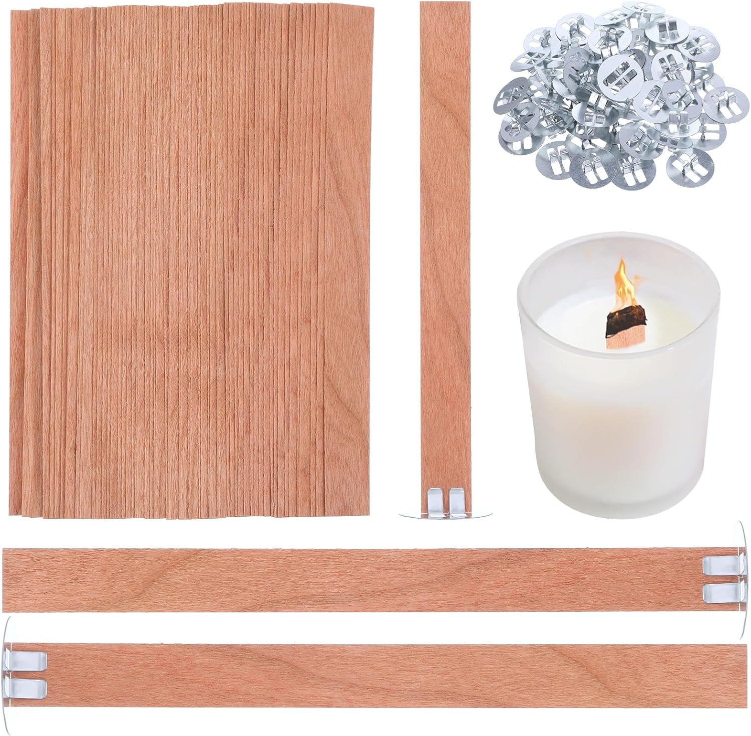 60Pcs Wood Wicks for Candles M - مراجعة Wooden Wick Candle وسعره