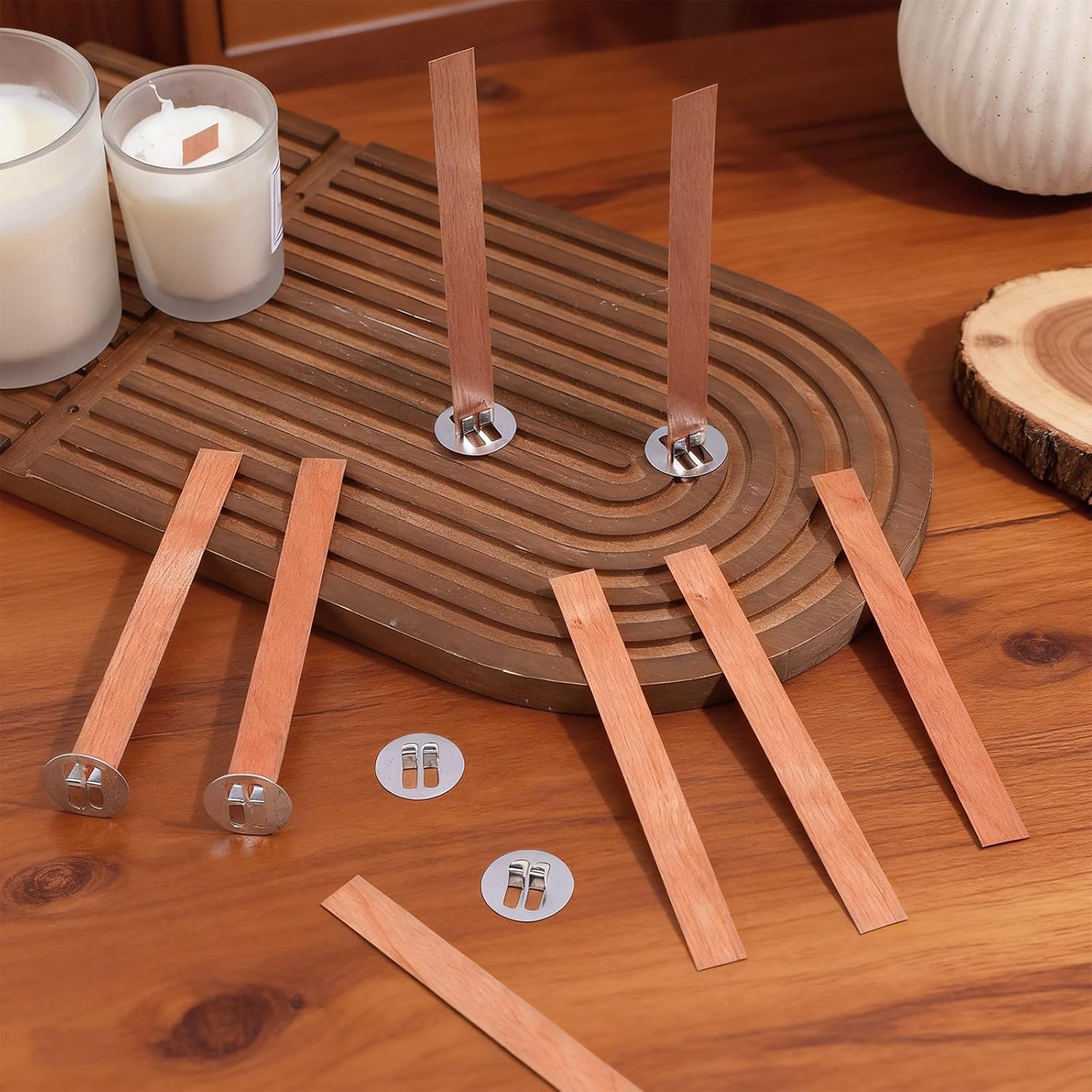 60Pcs Wood Wicks for Candles M - مراجعة Wooden Wick Candle وسعره