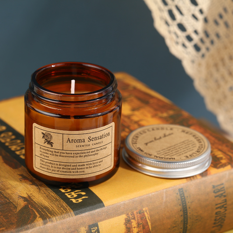 1pc Brown Glass Cup Aromathera - مراجعة Soy Wax Flake وسعره