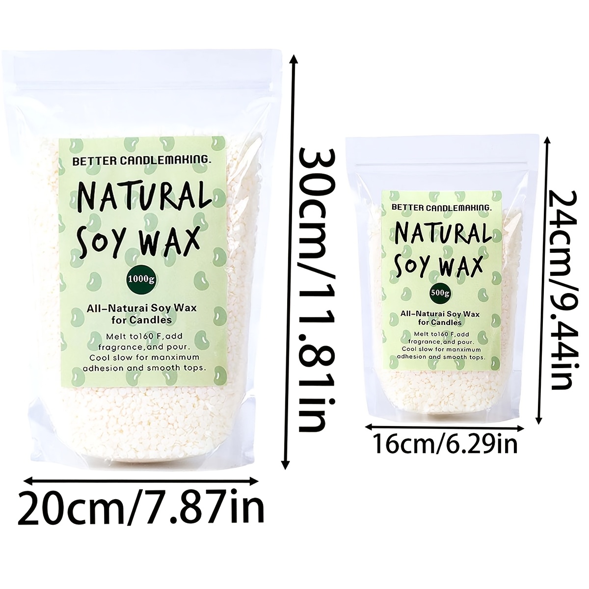500g/1Kg Natural Soy Wax Parti - مراجعة Soy Wax Flake وسعره