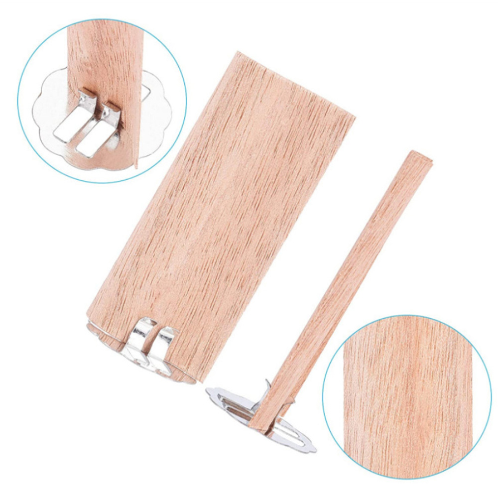 10 Pcs Flame Shaped Natural Wo - مراجعة Wooden Wick Candle وسعره