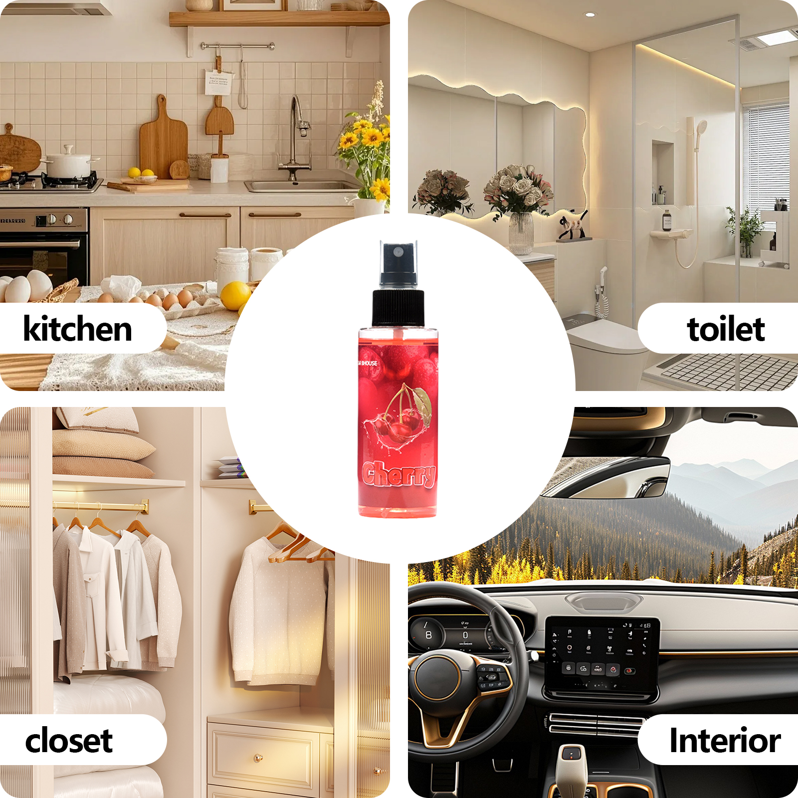 100ml CHERRY-Scented Hand-Spra - مراجعة Home Fragrance Room Spray وسعره